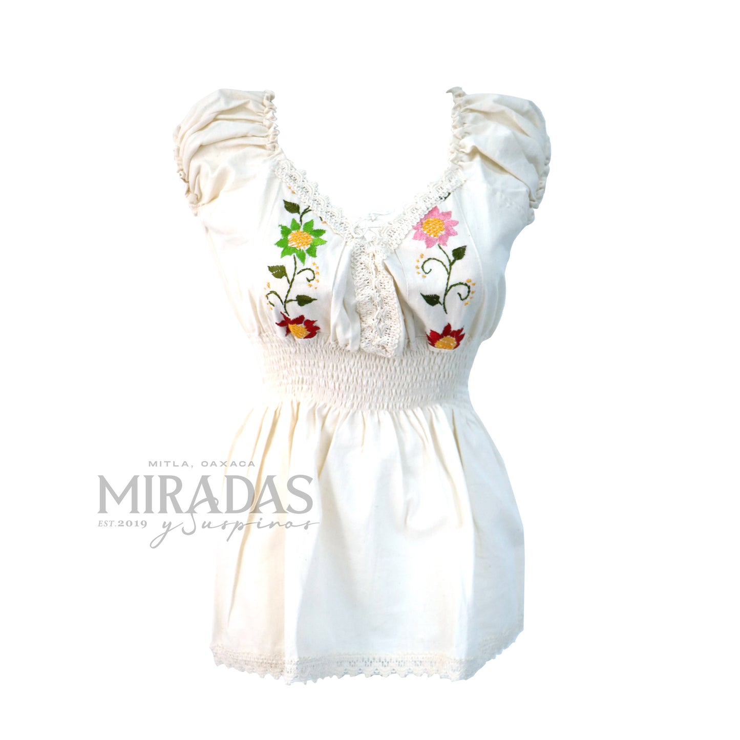 Blusa Eva, blusa bordada a mano con estilo moderno